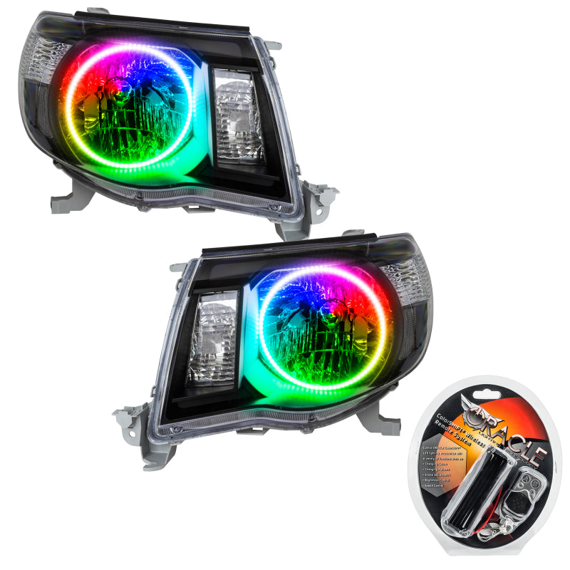 Oracle 05-11 Toyota Tacoma SMD HL - Black - ColorSHIFT Headlights ORACLE Lighting