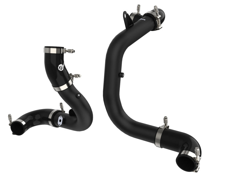aFe BladeRunner 15-20 VW GTI (MKVII) L4-2.0L (t) Aluminum Hot and Cold Charge Pipe Kit Black Intercoolers aFe