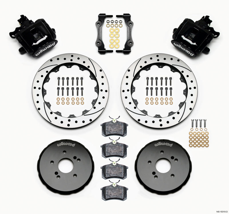 Wilwood Combination Parking Brake Rear Kit 12.88in Drilled Honda S2000 Brake Calipers - Perf Wilwood