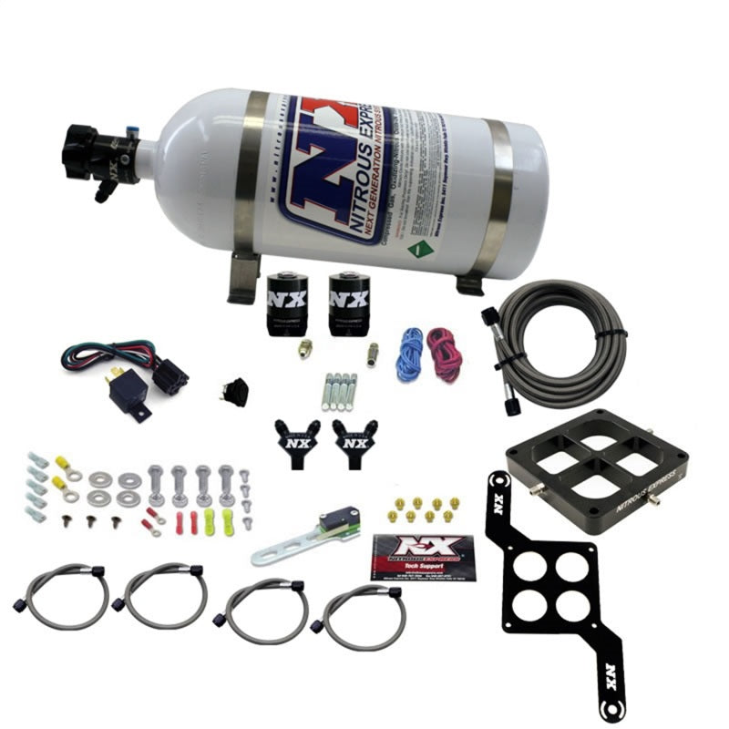 Nitrous Express Dominator Billet Crossbar Pro-Power Nitrous Kit (100-500HP) w/10lb Bottle Nitrous Systems Nitrous Express