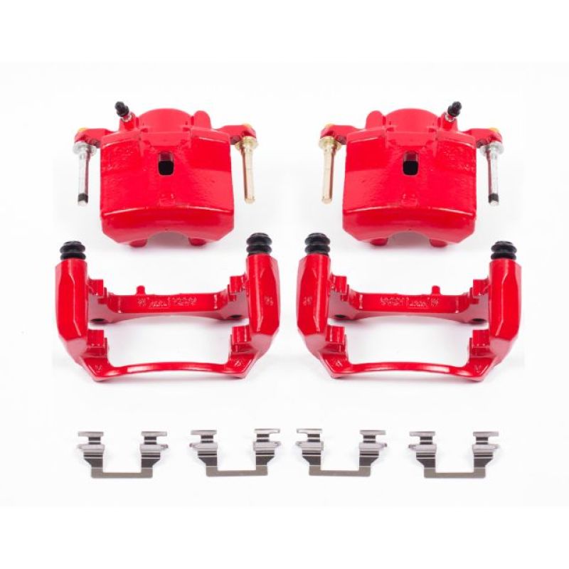 Power Stop 06-12 Chevrolet Malibu Front Red Calipers w/Brackets - Pair Brake Calipers - Perf PowerStop