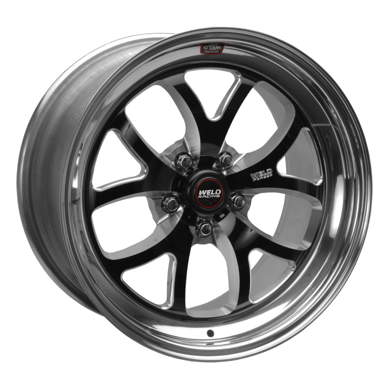 Weld S76 18x8 / 5x4.75 BP / 4.2in. BS Black Wheel (Medium Pad) - Non-Beadlock Wheels - Forged Weld