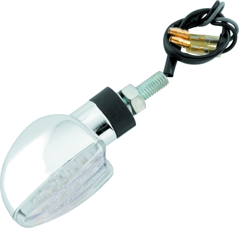 BikeMaster LED Spade Pair Chrome Sidemarkers & Indicators BikeMaster