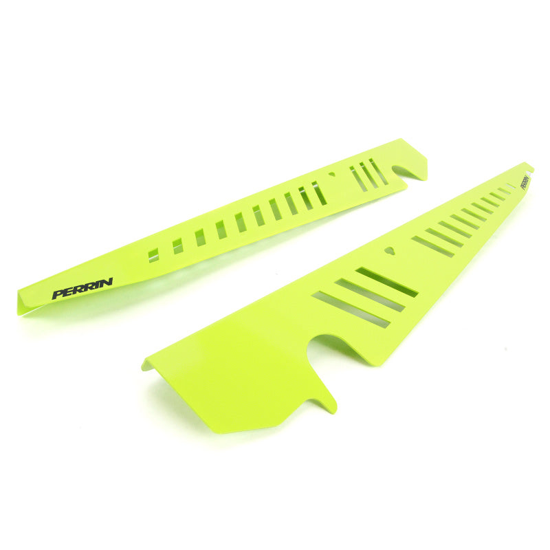 PERRIN 15-21 Subaru WRX/STI Fender Shroud Set - Neon Yellow Exterior Trim Perrin Performance