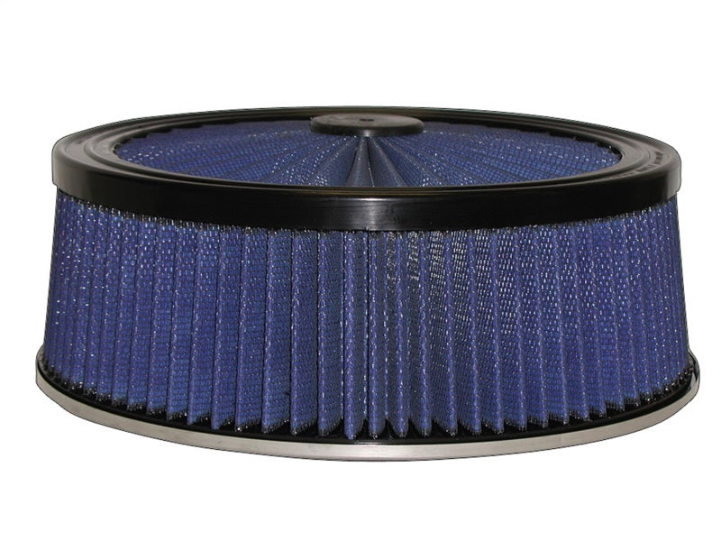 aFe MagnumFLOW Air Filters Round Racing P5R A/F TOP Racer 14D x 5H (Blk/Blue) Air Filters - Universal Fit aFe
