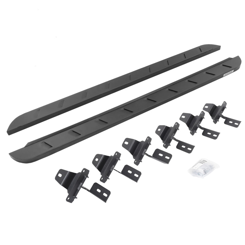 Go Rhino 18-22 Jeep Wrangler JLU 4DR RB10 Slim Running Boards Kit (Incl. Brackets) - Tex. Blk Running Boards Go Rhino