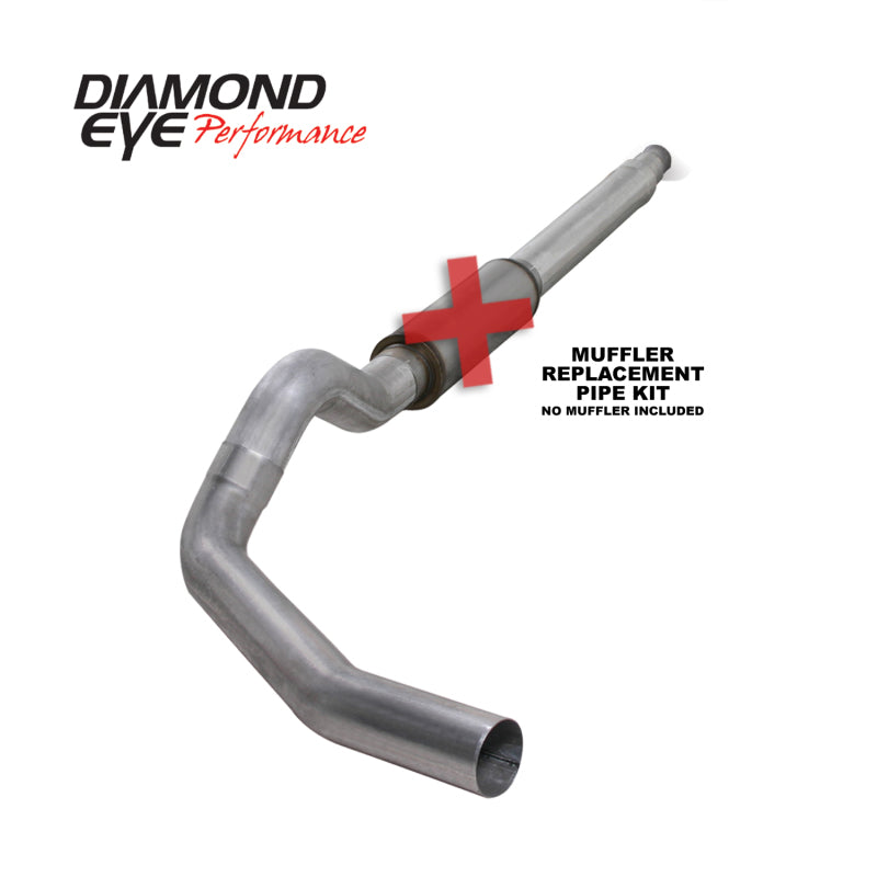 Diamond Eye KIT 5in Catback MFLR RPLCMENT PIPE Single AL: 94-97 FORD 7.3L F250/F350 PWRSTROKE Catback Diamond Eye Performance