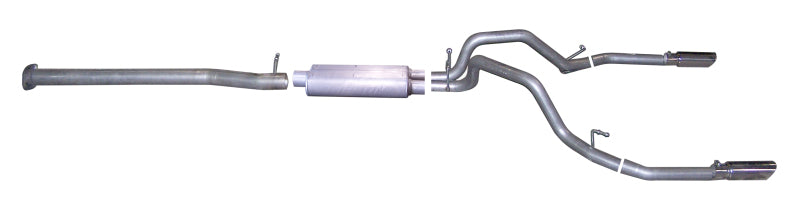 Gibson 08-09 Chevrolet Silverado 1500 LS 4.8L 3in Cat-Back Dual Split Exhaust - Stainless Catback Gibson