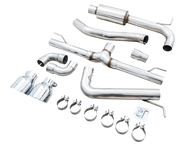 AWE 2022 VW GTI MK8 Track Edition Exhaust - Chrome Silver Tips Catback AWE Tuning