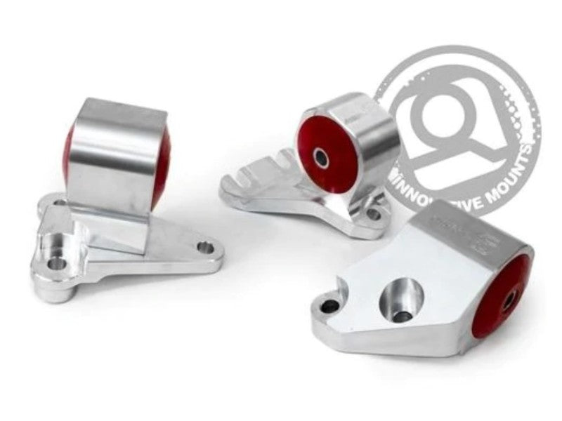 Innovative 92-93 Integra (Non GSR) B-Series Silver Aluminum Mounts 75A Bushings Engine Mounts Innovative Mounts