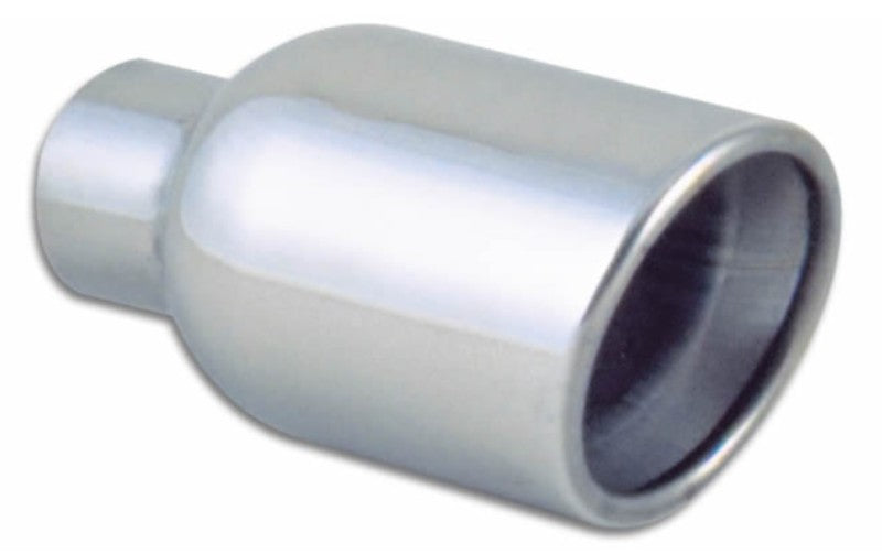 Vibrant 2.5in ID 4in OD Round SS Tips (Double Wall, Angle Cut) Tips Vibrant