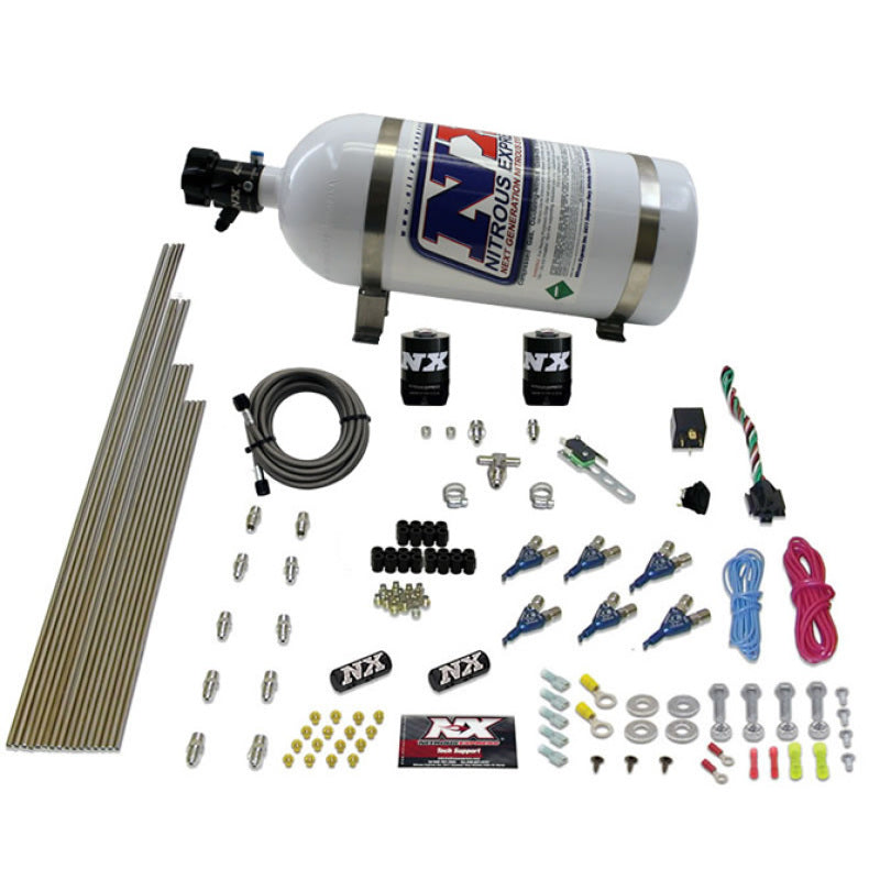Nitrous Express V6AN Gasoline EFI Nitrous Kit (150-375HP) w/10lb Bottle Nitrous Systems Nitrous Express