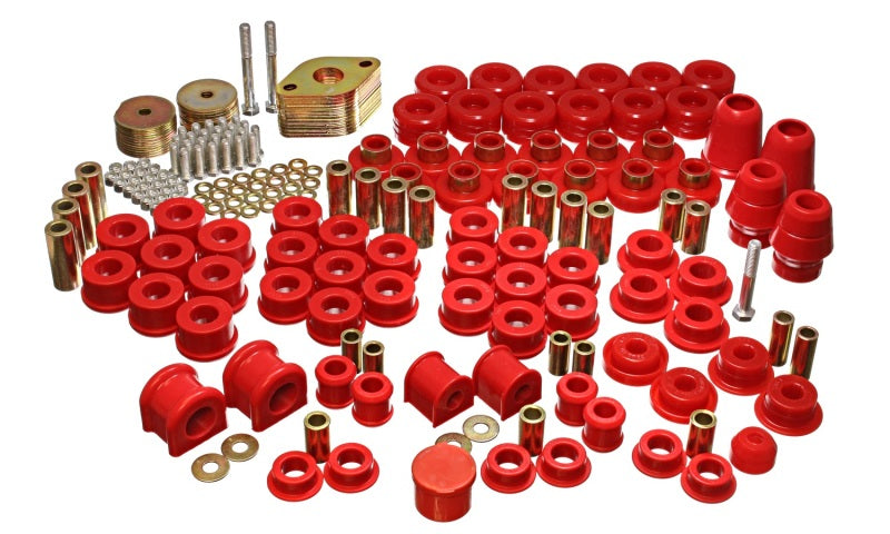 Energy Suspension 07-11 Jeep JK 4dr Red Hyper-Flex Master Bushing Set Bushing Kits Energy Suspension