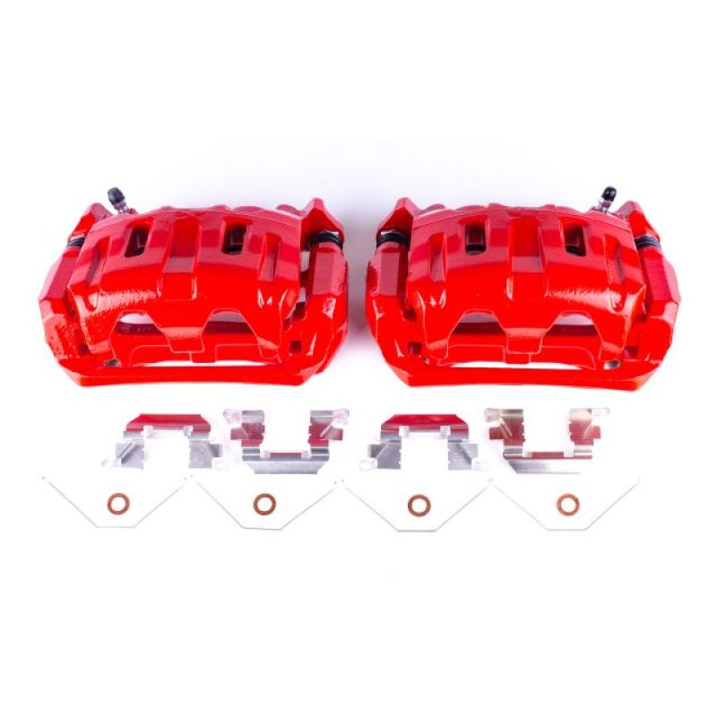 Power Stop 11-17 Honda Odyssey Front Red Calipers w/Brackets - Pair Brake Calipers - Perf PowerStop