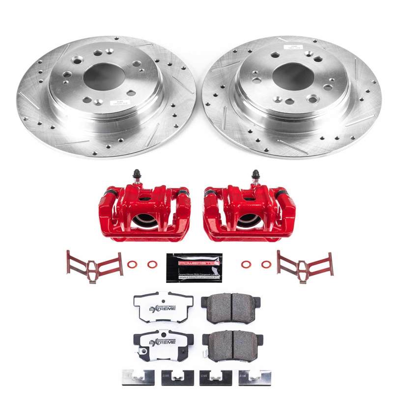Power Stop 02-04 Honda CR-V Rear Z26 Street Warrior Brake Kit w/Calipers Brake Kits - Performance D&S PowerStop