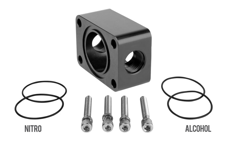 Aeromotive Spur Gear Pump Distribution Block - 2x AN-06 Fuel Systems Aeromotive