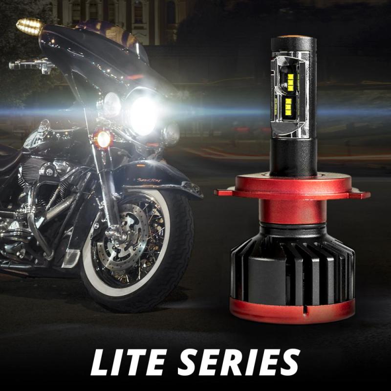 XK Glow H4 Motorcycle-25W High/Low Headlight Bulb w/ Built-in Driver 2nd Gen Headlights XKGLOW