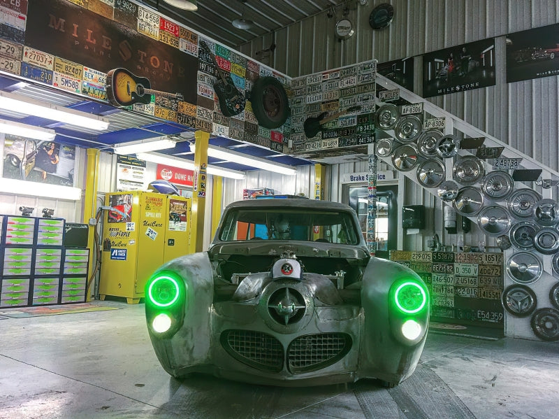 Oracle Pre-Installed Lights 7 IN. Sealed Beam - Red Halo Headlights ORACLE Lighting