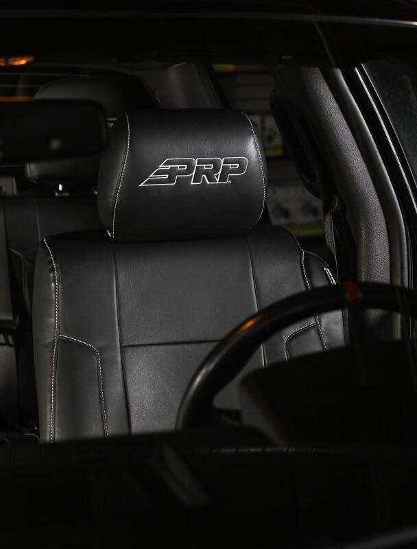 PRP 12-14 Ford Raptor Front Seat Covers (Pair) - Black w Silver Stitch Seat Covers PRP Seats