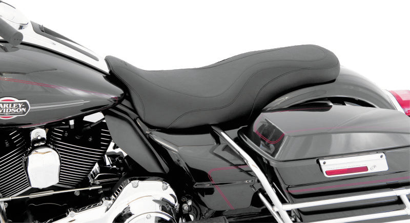 Mustang 08-21 Harley Electra Glide Std,Rd Glide,Rd King,Street Glide DayTripper 1PC Seat - Black One-Piece Motorcycle Seats Mustang Motorcycle