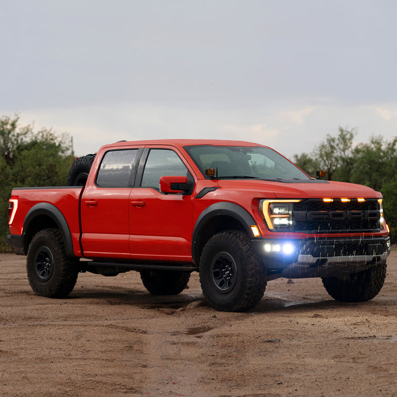 Rigid Industries 2021+ Ford Raptor Triple Fog Lights Kit Light Mounts Rigid Industries