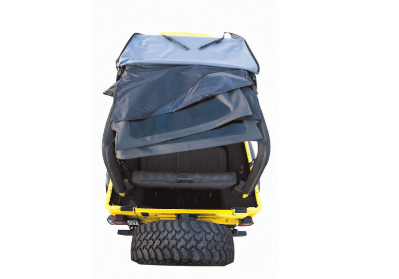 Rampage 1997-2006 Jeep Wrangler(TJ) Excludes LJ Unlimited Frameless Soft Top Kit - Black Diamond Soft Tops Rampage