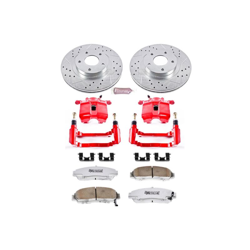 Power Stop 99-04 Acura RL Front Z26 Street Warrior Brake Kit w/Calipers Brake Kits - Performance D&S PowerStop