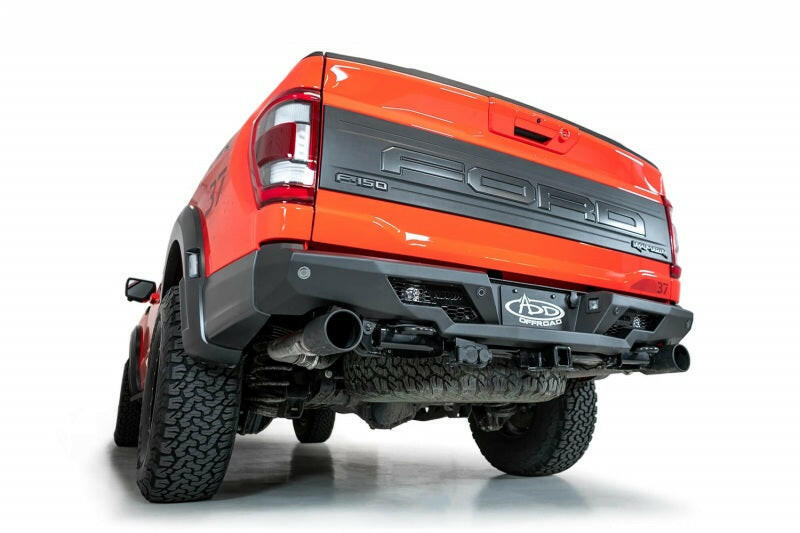 Addictive Desert Designs 2022+ Ford Raptor Stealth Fighter R Bumper w/ 2 Cube Lights - Hammer Black Bumpers - Steel Addictive Desert Designs