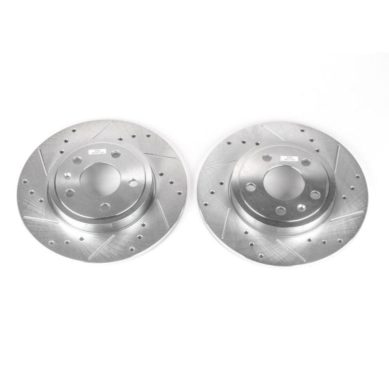 Power Stop 05-09 Audi A4 Rear Evolution Drilled & Slotted Rotors - Pair Brake Rotors - Slot & Drilled PowerStop