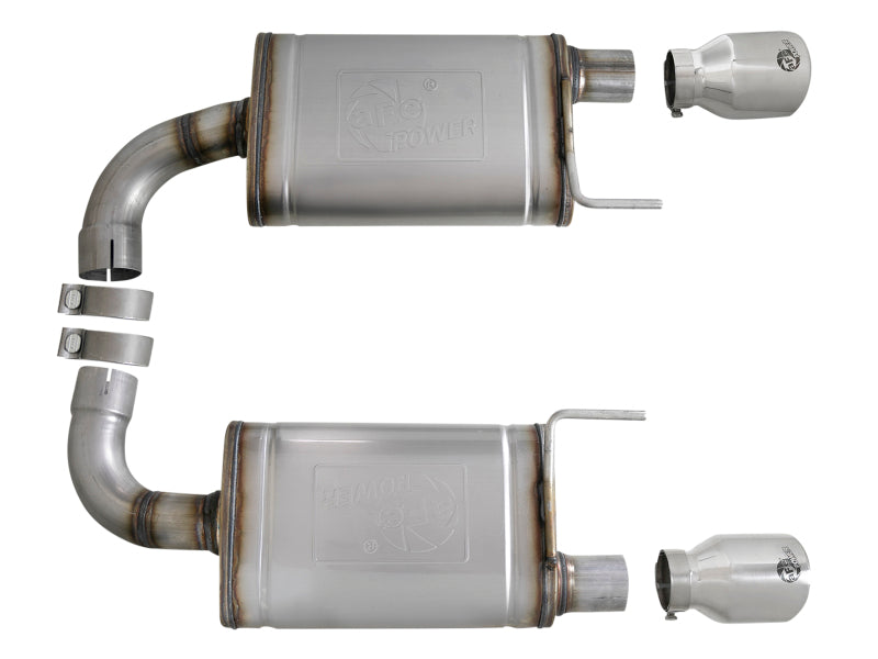 aFe MACH Force-Xp SS Axle Back Exhaust w/Polished Tips 15-17 Ford Mustang GT V8-5.0L Axle Back aFe