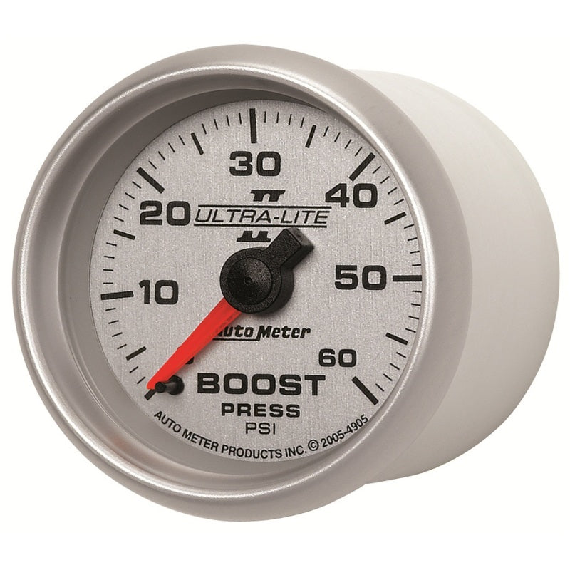 Autometer Ultra-Lite II 52mm 0-60 PSI Mechanical Boost Gauge Gauges AutoMeter