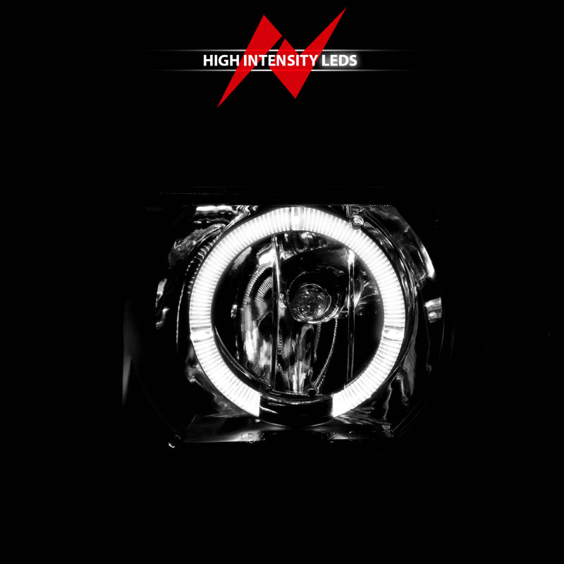 ANZO 1998-2005 Chevrolet S-10 Projector Headlights w/ Halo Black Headlights ANZO