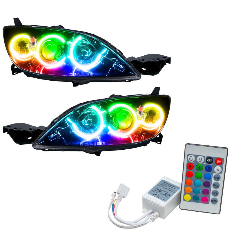 Oracle 04-09 Mazda 3 SMD HL - Hatchback - Halogen Style - ColorSHIFT w/ Simple Controller Headlights ORACLE Lighting