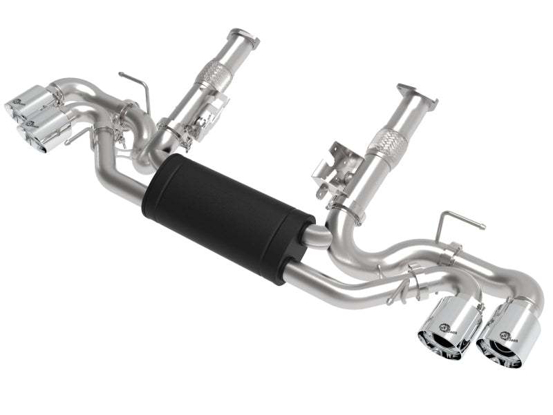 aFe MACH Force-Xp 2-1/2in 304SS Cat-Back 2020 Chevy Corvette (C8) 6.2L - Polished Tip Catback aFe