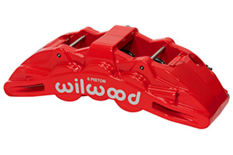 Wilwood Caliper Red SX6R 5.40in Piston 1.25in Disc Brake Calipers - Perf Wilwood