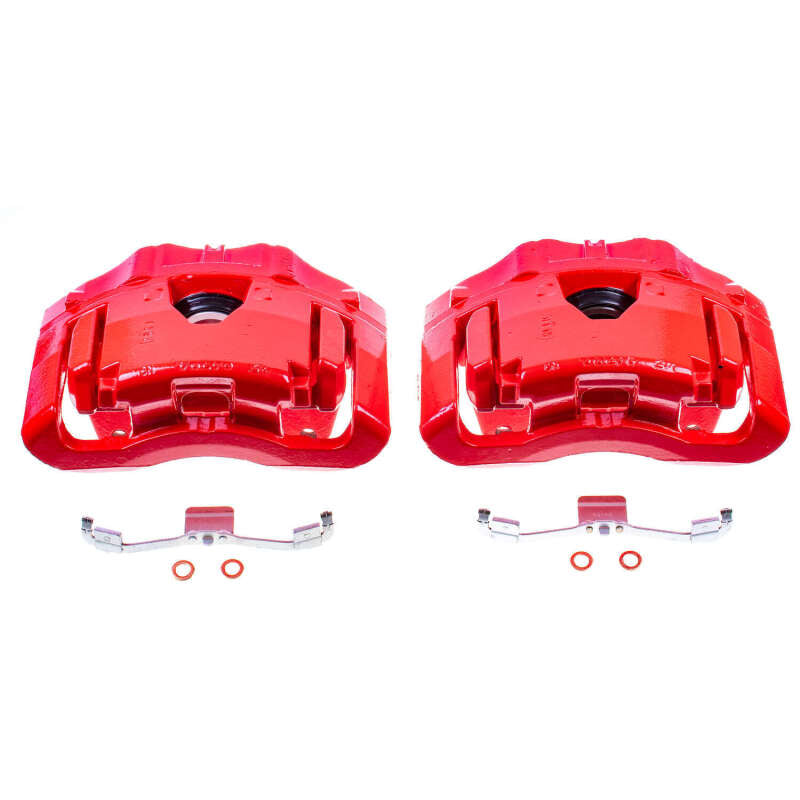 Power Stop 03-14 Volvo XC90 Front Red Calipers w/Brackets - Pair Brake Calipers - Perf PowerStop