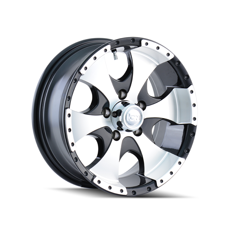 ION Type 136 15x6 / 6x139.7 BP / 0mm Offset / 108mm Hub Black/Machined Wheel Wheels - Cast ION Wheels