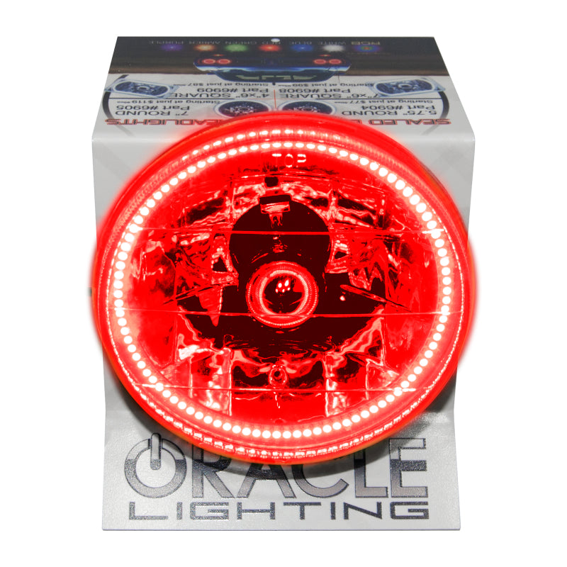 Oracle 5.75 Sealed Beam Powered Display - Red POP Displays ORACLE Lighting