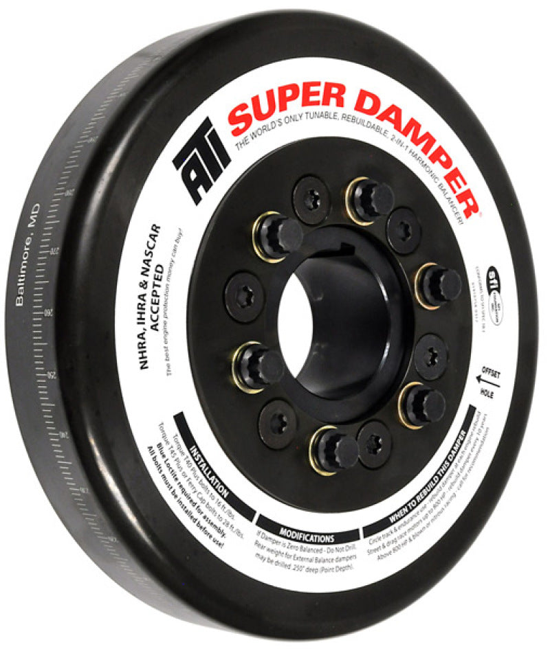 ATI Damper - 8.074in - Steel - John Deere - 466/619 Tractor - Chevy Front - 3 Ring - Diesel Crankshaft Dampers ATI