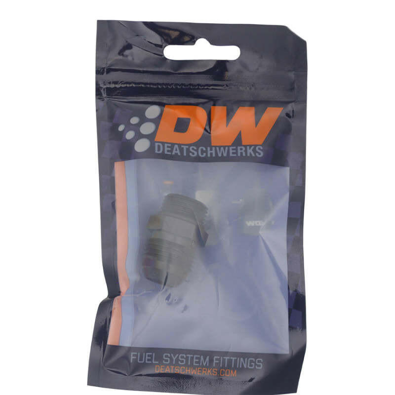 DeatschWerks 8AN ORB Male to 10AN Male Flare Adapter - Anodized Matte Black Fittings DeatschWerks