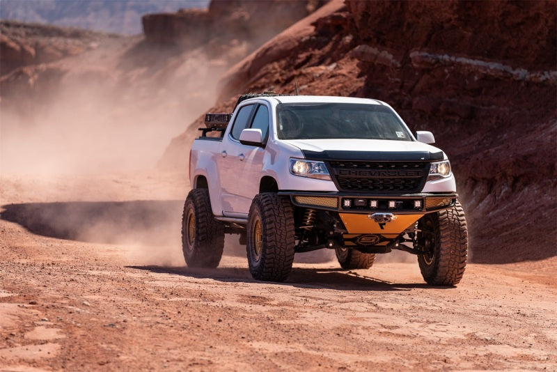 N-Fab M-RDS Front Bumper 15-17 Chevy Colorado - Tex. Black w/Silver Skid Plate Bumpers - Steel N-Fab