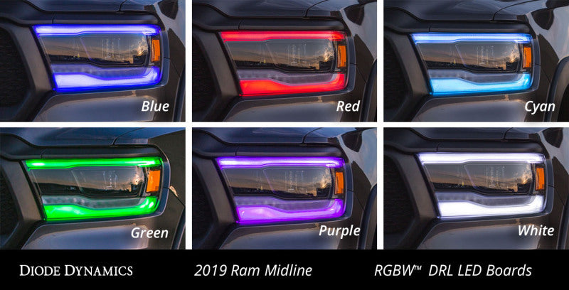 Diode Dynamics RGBW DRL LED Boards for 2019-2023 Ram 1500 Midline Light Accessories and Wiring Diode Dynamics