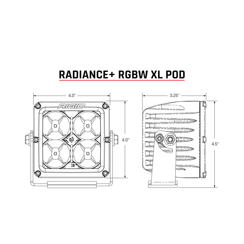 Radiance+ Pod XL RGBW de Rigid Industries (par)