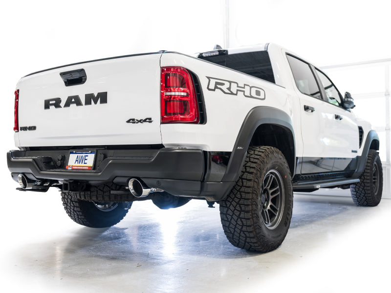 AWE Tuning 2025+ RAM 1500 RHO 3.0 I6 TT 0FG Dual Rear Exit Cat-Back Exhaust - Chrome Silver Tips Catback AWE Tuning