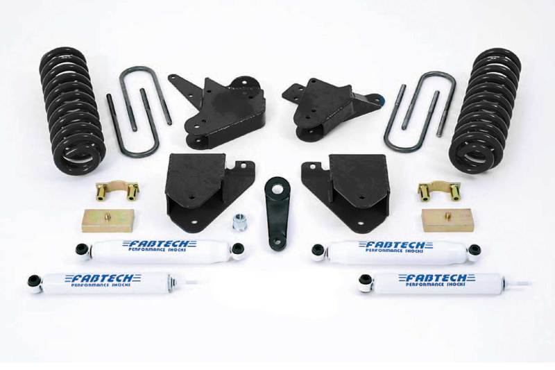 Fabtech 99-00 Ford F250/350 2WD w/7.3L Diesel 6in Basic Sys w/Perf Shks Lift Kits Fabtech