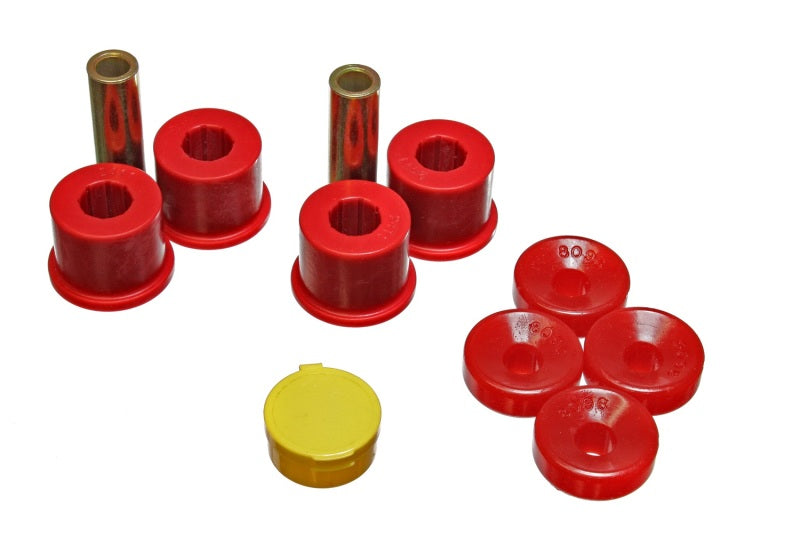 Energy Suspension 99-00 Honda Civic Si Red Front Shock Bushing Set Bushing Kits Energy Suspension