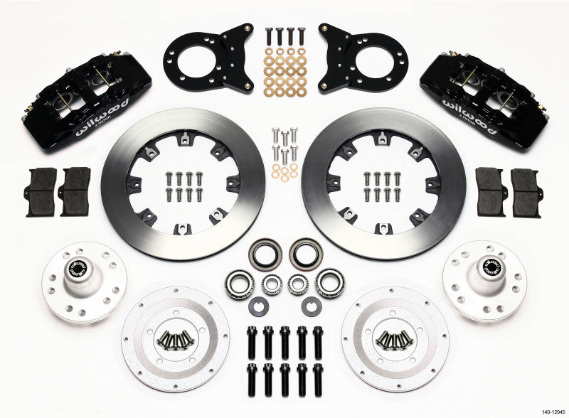 Wilwood Dynapro 6 Front Hub Kit 12.19in 1970-1973 Mustang Disc & Drum Spindle Big Brake Kits Wilwood