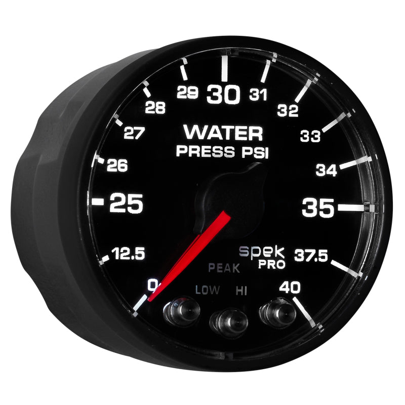 Autometer Spek-Pro - Nascar 2-1/16in Water Press 0- 40 psi Bfb Gauges AutoMeter