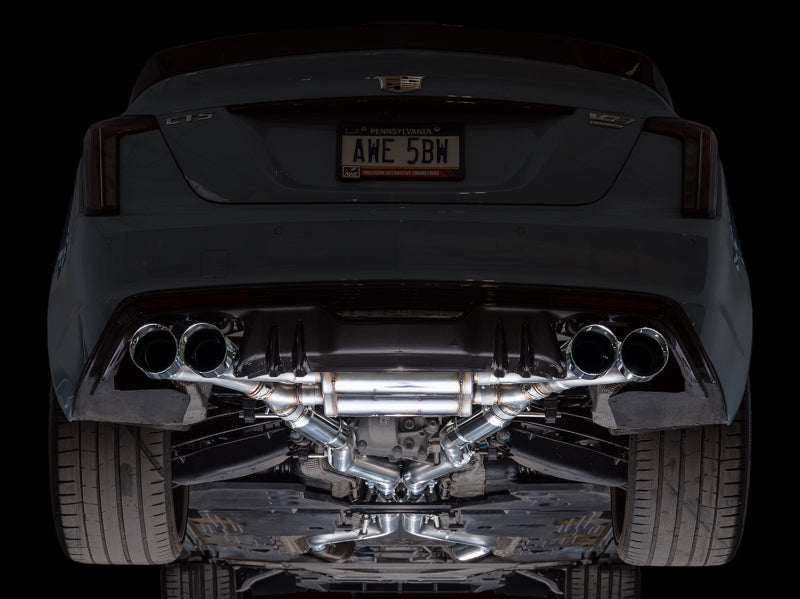 AWE Tuning 22-26 Cadillac CT5-V Blackwing SwitchPath Exhaust - Chrome Silver Tips Catback AWE Tuning