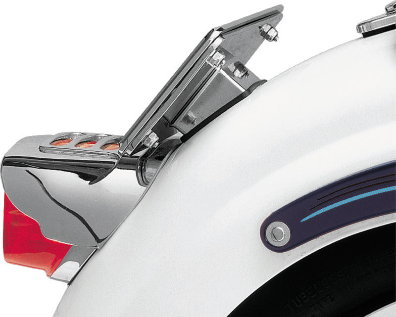 Kuryakyn Universal Laydown License Holder Chrome License Plate Relocation Kuryakyn